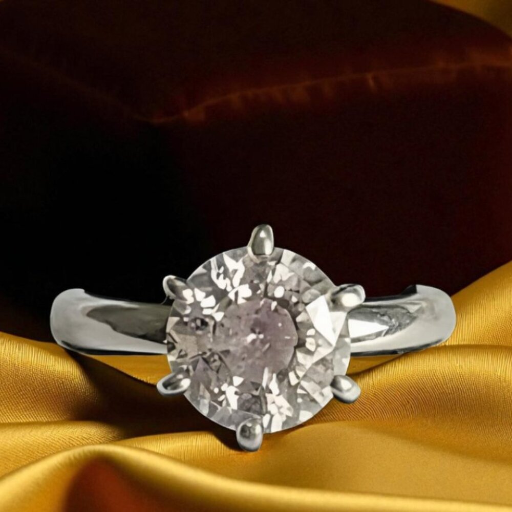 DIAMONIQUE by QVC | 2.00ct Round 100-Facet Solitaire Ring Brilliant Sparkles